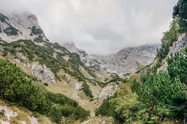 Beautiful Mountains Montenegro Gray Cloudy Sky — Stock Photo, Image