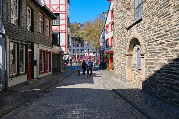 Monschau Pequeno Lugar Bela Área Chamada Eifel Vista Para Pequenas — Fotografia de Stock