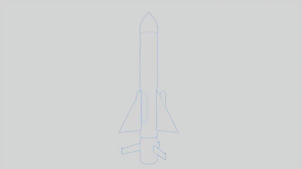Roket Füze Cephanesi Savaş Muharebesi Militar Savaş Başlığı Nükleer Silah — Stok fotoğraf