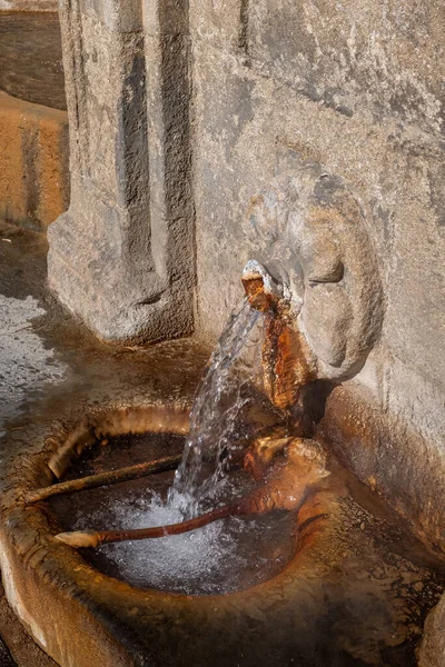 Hot Water Fountain Center City Ourense Thermal Spring Galicia Spain — Stock Photo, Image