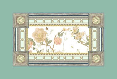 Tekstil, duvar kağıdı seramik fayanslar ve tasarım için kare suluboya deseni.