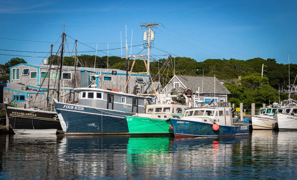 Ein Blick Auf Viele Fischerboote Einem Hafen Chilmark Usa — Stockfoto