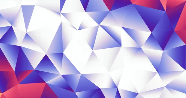 Abstraktní Design Geometrických Trojúhelníků Pozadí Červenou Modrou Bílou Barvou — Stock fotografie