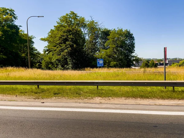 Bilfönster Utsikt Över Landsbygd Scen Belgien — Stockfoto