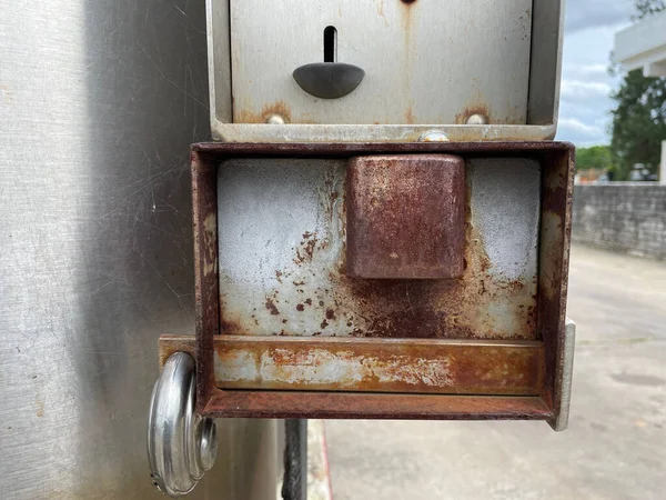 Waynesboro Usa Vintage Coin Car Wash Rusted Change Box — Φωτογραφία Αρχείου