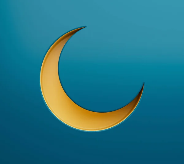 Crescent Moon Background Muslim Community Festival Ramadan Celebration — Stock Photo, Image