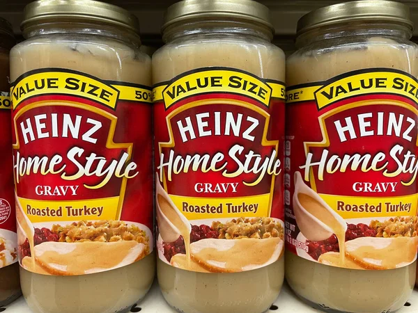 Usa Grovetown Retail Store Heinz Gravy Jar Large Size Chicken — 图库照片