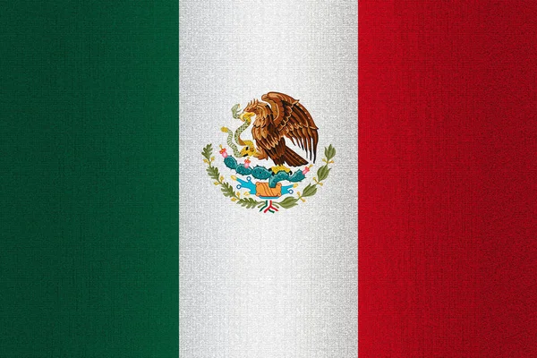 Ein Abstrakter Hintergrund Der Mexiko Flagge Mit Dem Logo Und — Stockfoto