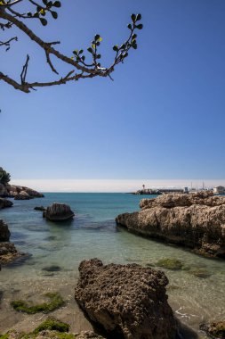 A beautiful view of a bay with rock formations in Martigues, France
