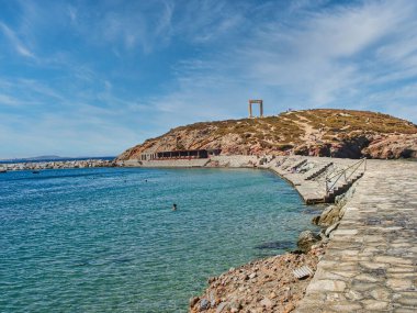 The beautiful sunny coast of Naxos, Greece