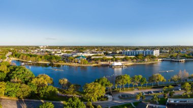 Aerial view of Cranes Roost, Altamonte Springs, Florida. March 3, 2022