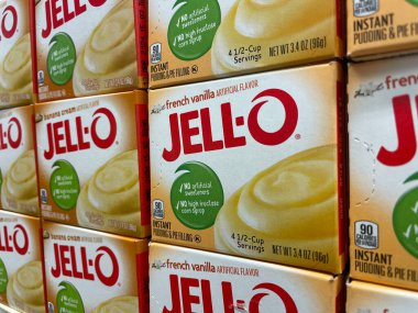Grovetown, Ga USA - 05 04 22: Retail store Jello in a box side view