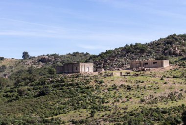 A typical landscape farmhouses in rural Sardinia