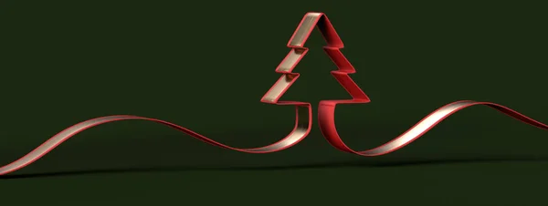 Uma Ilustração Panorâmica Uma Árvore Natal Conceito Férias — Fotografia de Stock
