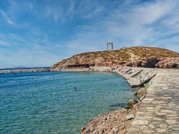 The beautiful sunny coast of Naxos, Greece
