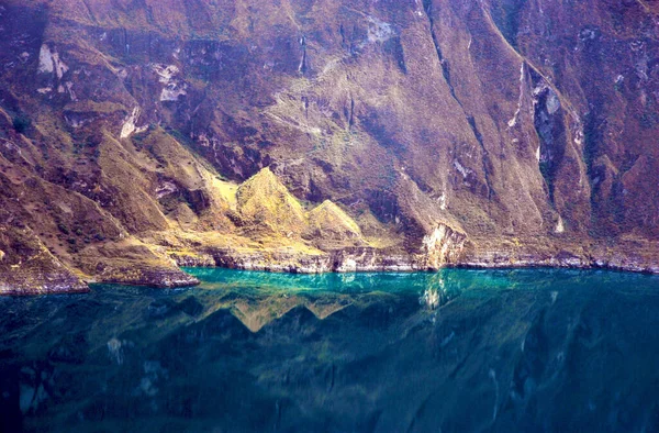 Landscape in Quilotoa a water filled caldera in the west of Ecuador.