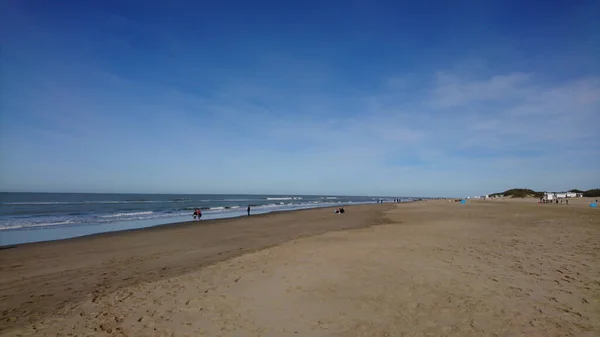 View Sandy Beach Blue Sky — Stok fotoğraf