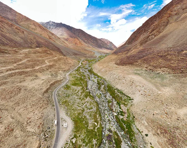 Aerial Shot Road Landscape Day — Stock Photo, Image