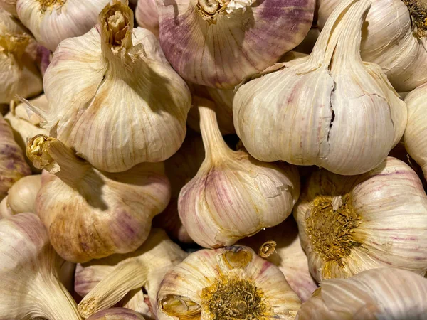 Grovetown Usa Retail Store Fresh Produce Whole Garlic Cloves — Stock Photo, Image
