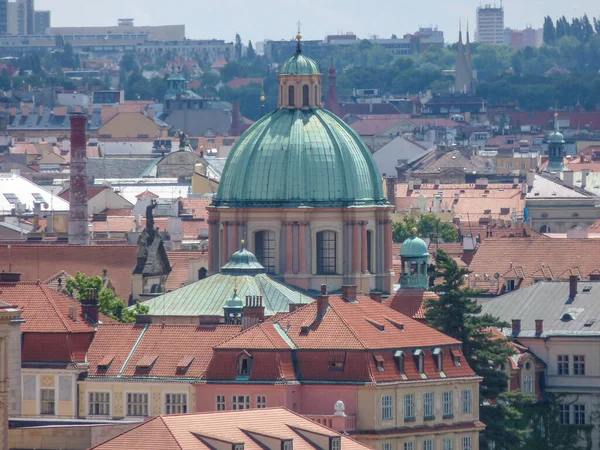 Scenic View Dome Francis Assisi Cathedral Prague Czech Republic — Stock Photo, Image