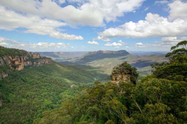 Sydney, Avustralya 'nın dağlarında bir doğa manzarası.