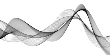 Beautiful Abstract Black And White Grid Wave Design