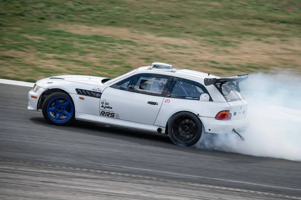 Whit Bmw Cupê E36 Deriva Circuito — Fotografia de Stock