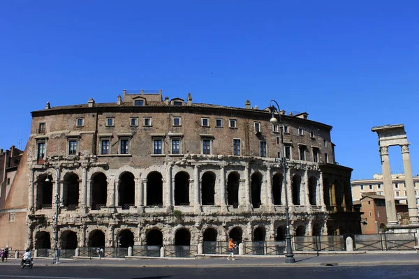 Amfiteatern Marcello Teater Antikens Rom Som Byggdes Augustus Och Ligger — Stockfoto