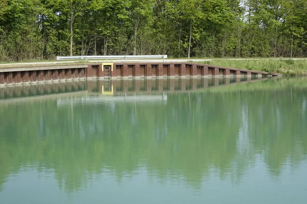 Iron Dock Hildesheim Harbour End Stichkanal Hildesheim Side Channel Mittelland — Stock Photo, Image