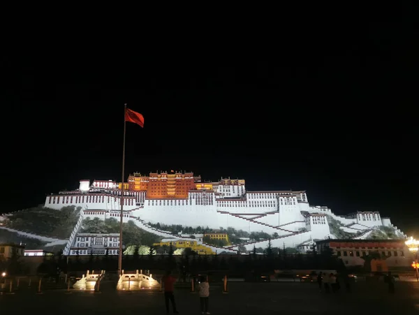 Een Prachtig Shot Van Potala Paleis Stad Van Lhasa Tibet — Stockfoto