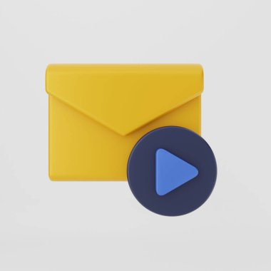 Gri arkaplandaki bir e- posta simgesinin çizimi