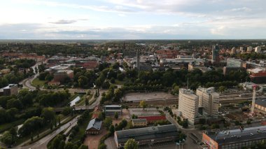 Litvanya 'nın Vilnius şehrinin panoramik görüntüsü