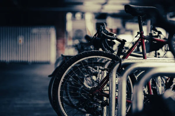 Tiro Foco Seletivo Assento Bicicleta Roda — Fotografia de Stock