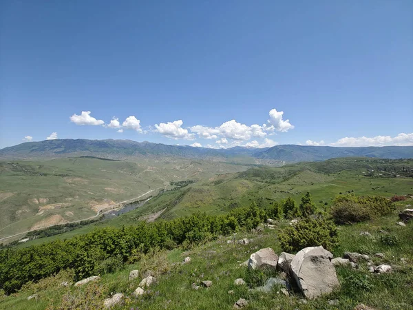Hermosa Vista Las Montañas Del Cáucaso Verano Georgia Meskheti — Foto de Stock