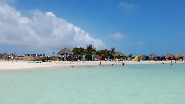 Luftaufnahme Eines Schönen Sees Auf Aruba Niederlande — Stockfoto