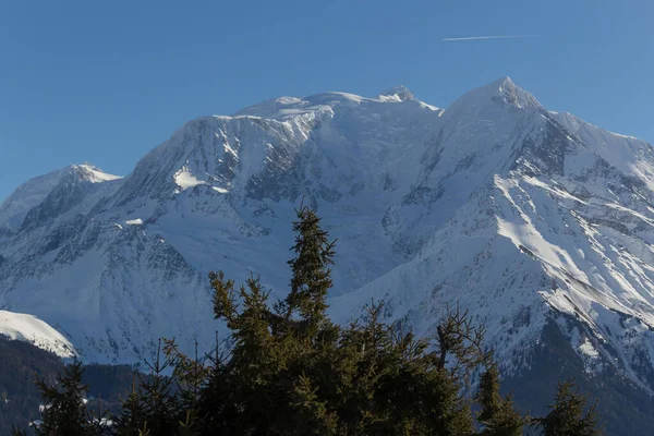 Aiguille Midi Macizo Del Mont Blanc Dentro Los Alpes Franceses — Foto de Stock