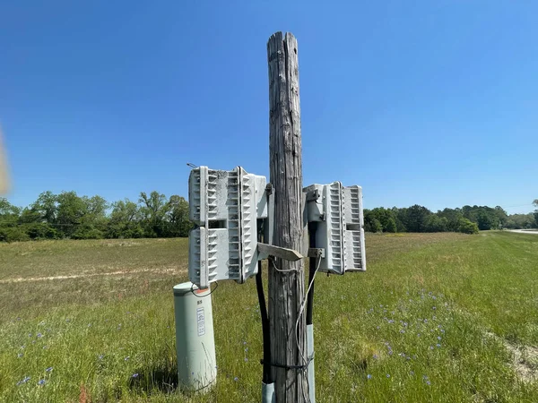 Grovetown Usa Pool Met Elektronische Communicatie Blue Sky Achtergrond — Stockfoto