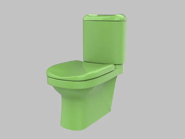 Yeşil Resimli Tuvalet Tuvaleti — Stok fotoğraf