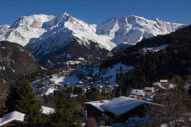 Savoie, Fransa 'dan Mont Blanc' ın güzel bir manzarası