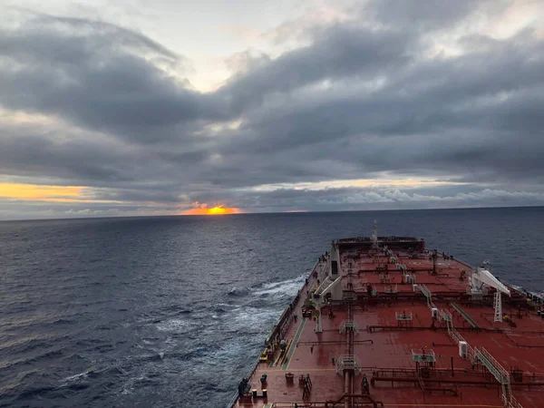 Όμορφο Ηλιοβασίλεμα Στο Βόρειο Ατλαντικό Ωκεανό — Φωτογραφία Αρχείου