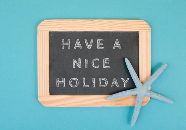 Empty Chalkboard Sea Star Have Nice Holiday Summ Vacation Hot — Stock Photo, Image