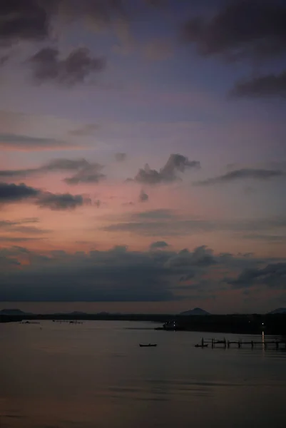 Beautiful Vertical View Evening Sky Sea — Foto de Stock
