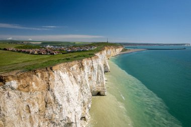 A beautiful landscape of a cliff in Newhaven West Beach, England