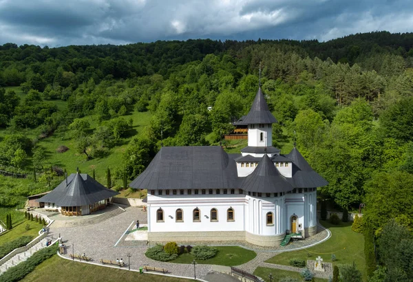 Monastero Pangarati Romania Vista Dall Alto Estate Europa — Foto Stock