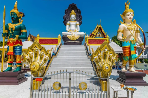Scenic View Buddha Statues Suphan Buri Thailand Blue Sky Background — Fotografie, imagine de stoc