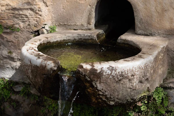 Closeup Fontaine Aria Aria Spring Historical Landmark Greece — Stock Photo, Image