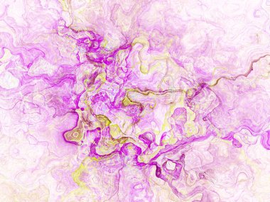 Soyut arkaplan illüstrasyonuna bir göz atın, modern hipster fraktal alev grafiği. Renkli sürreal poster, afiş