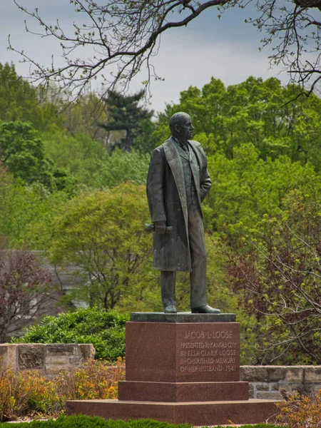 Die Jacob Loose Statue Jacob Loose Park Kansas City Vereinigte — Stockfoto