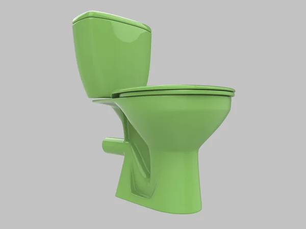 Zielony Ilustracja Toaleta Szafa Toaleta — Zdjęcie stockowe