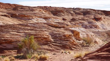 A natural landscape of a desert at sunlight
